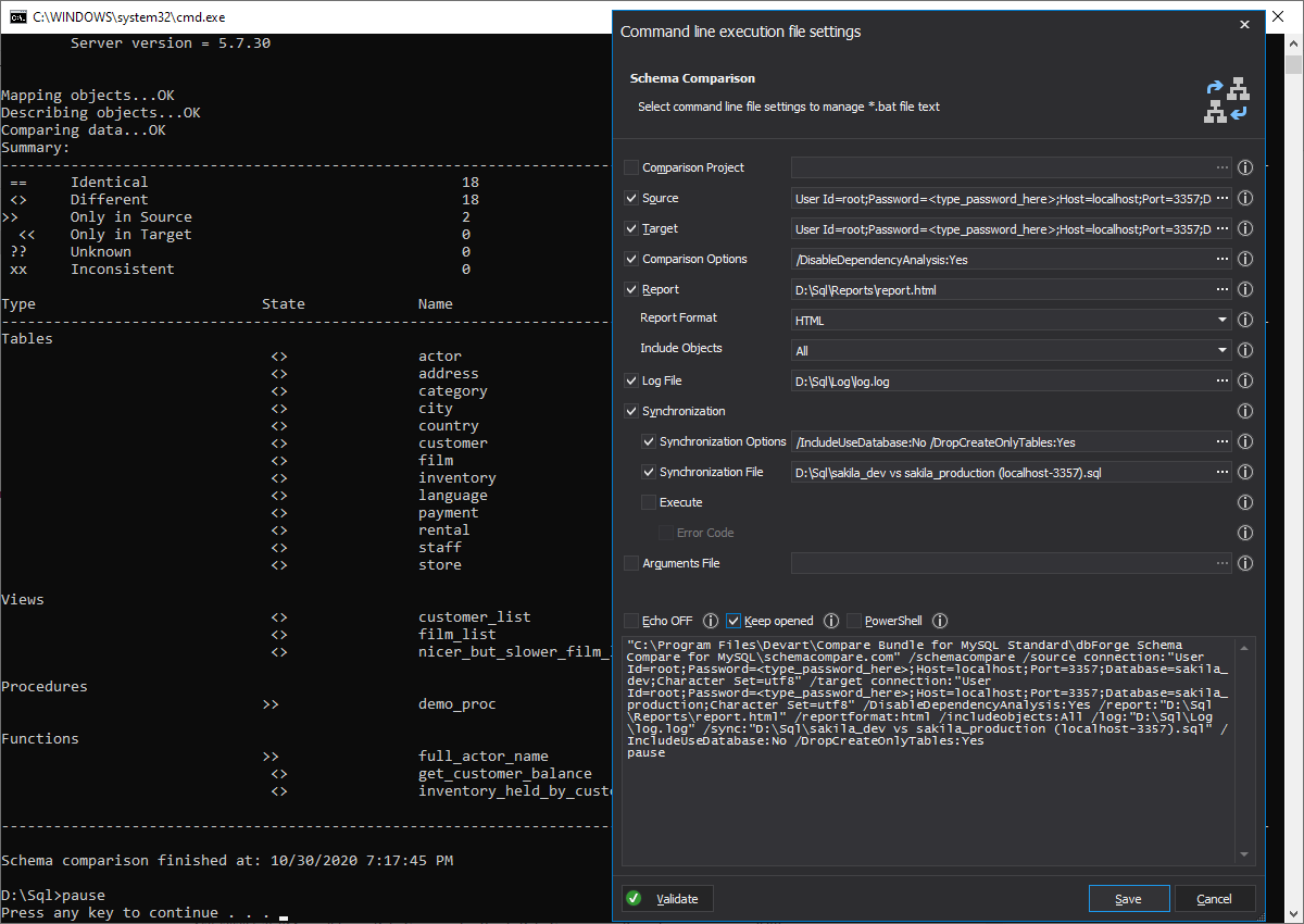 The command line option to set up daily data synchronization