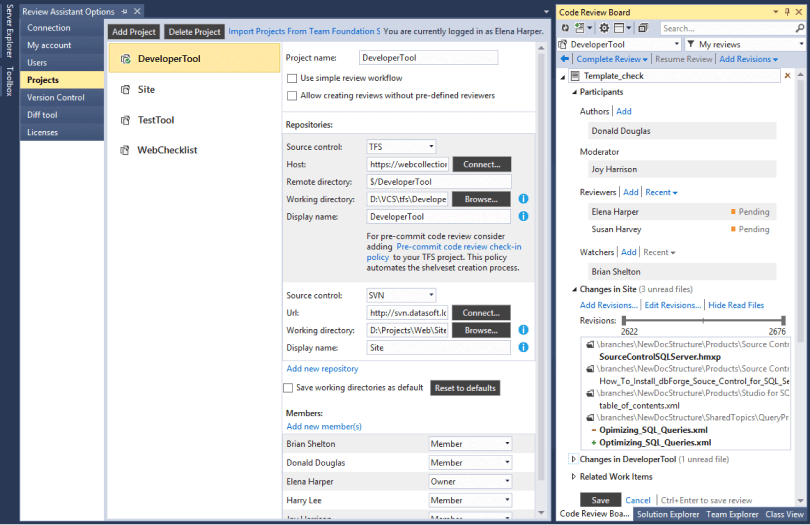 Flexible code reviews