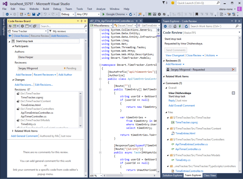 Replacement for Visual Studio Code Review Feature